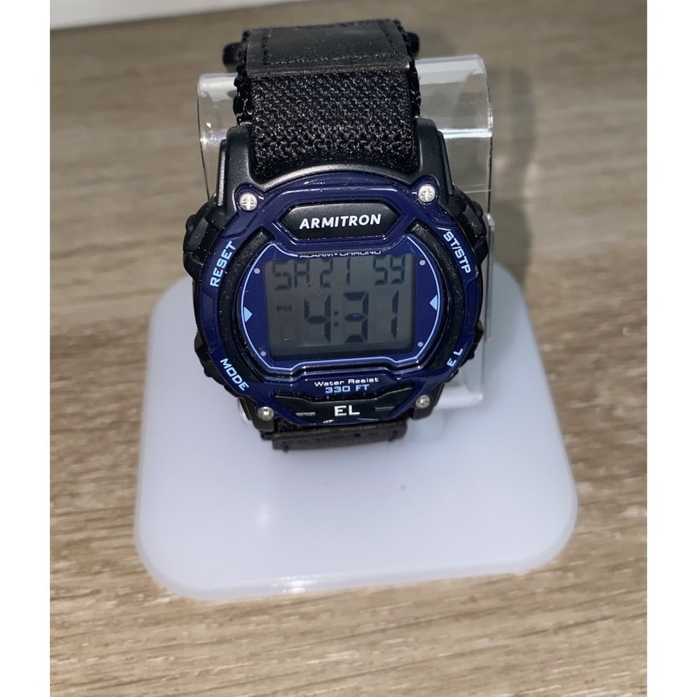 Armitron EL Sport Watch Water Resist330ft. Black